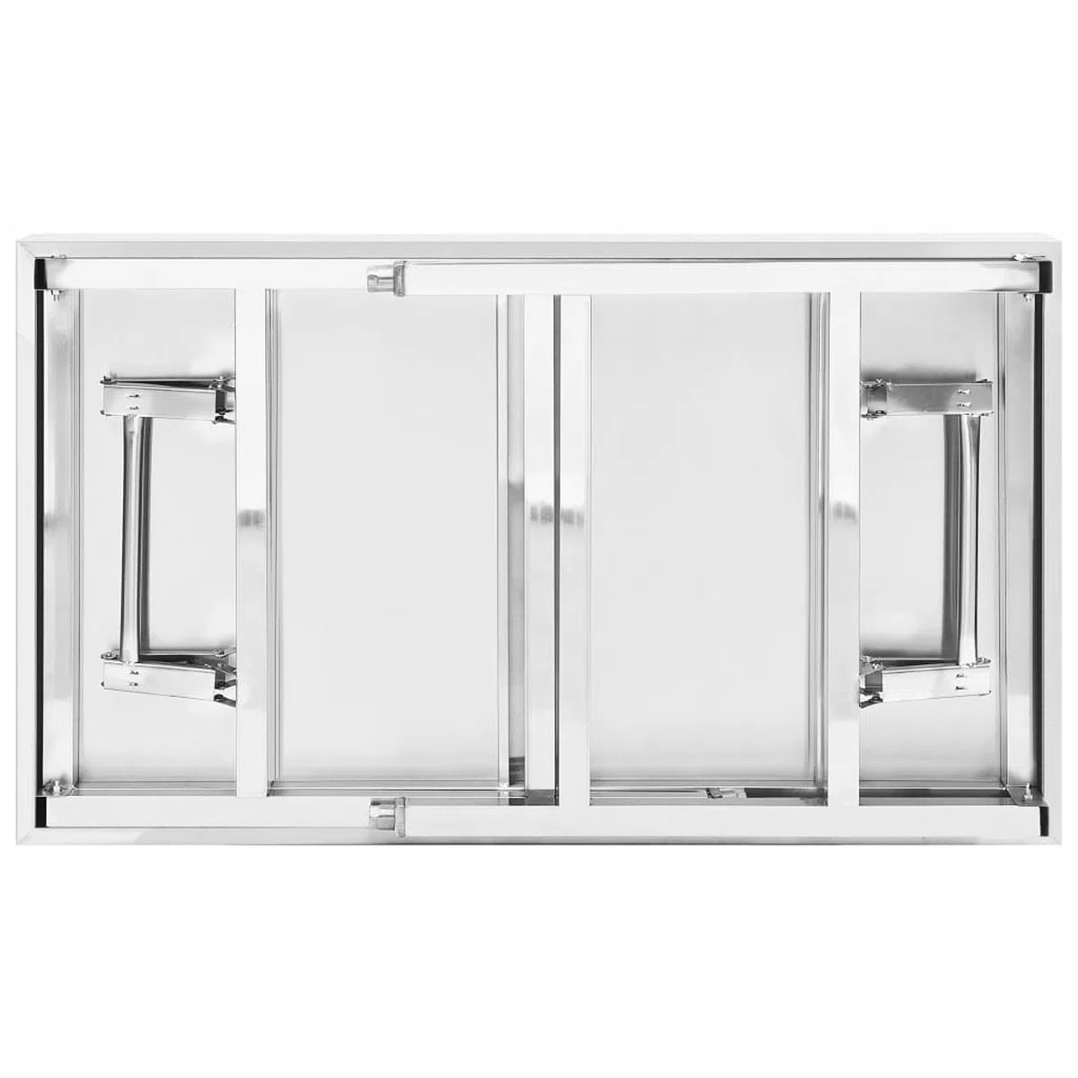 Homgoday Mesa de trabajo plegable de cocina, 100 x 60 x 80 cm, acero inoxidable