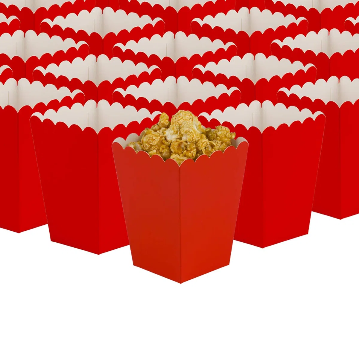 Caja de Palomitas de Maíz Rojo 24 Piezas Bolsas Bolsa de Palomitas para Los Bocados del Partido Los Dulces Las