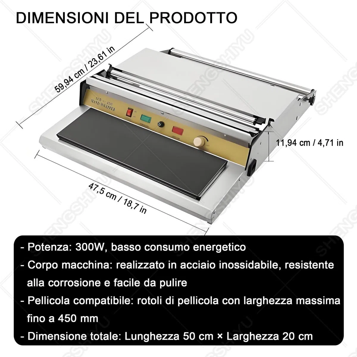 Equipo de Sellado para Film Alimentario, Temperatura Regulable