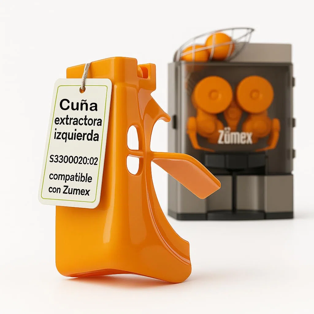 CubetasGastronorm ® Cuna Extractora Izquierda S3300020:02 Repuesto Compatible Con Zumex Pala Saca Peladuras Pieza Extractora Izquierda Para Exprimidor Automatica Recambio Profesional Hosteleria