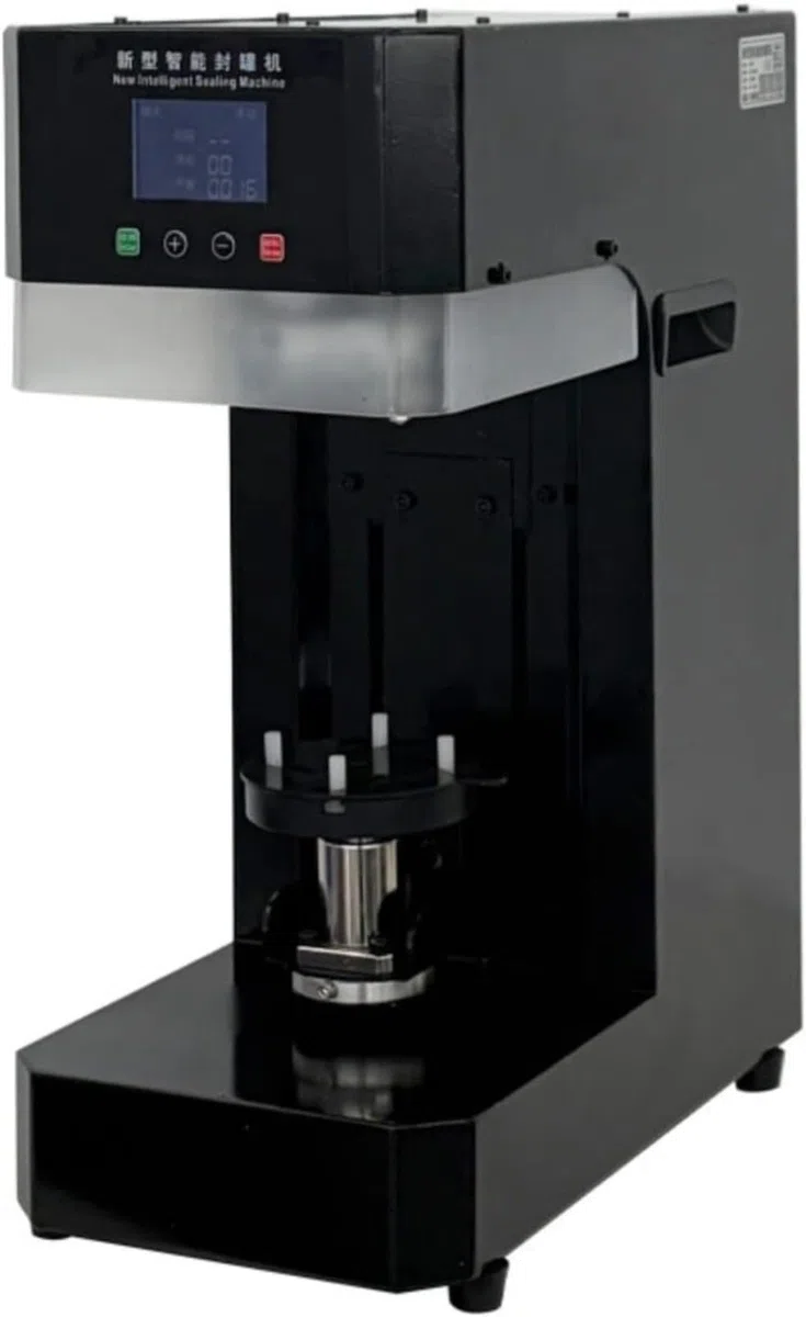 Máquina automática de sellado de latas, sellado rápido en 2 segundos para jugo, café, refrescos y té con leche, ideal para pequeñas empresas, diseño no giratorio
