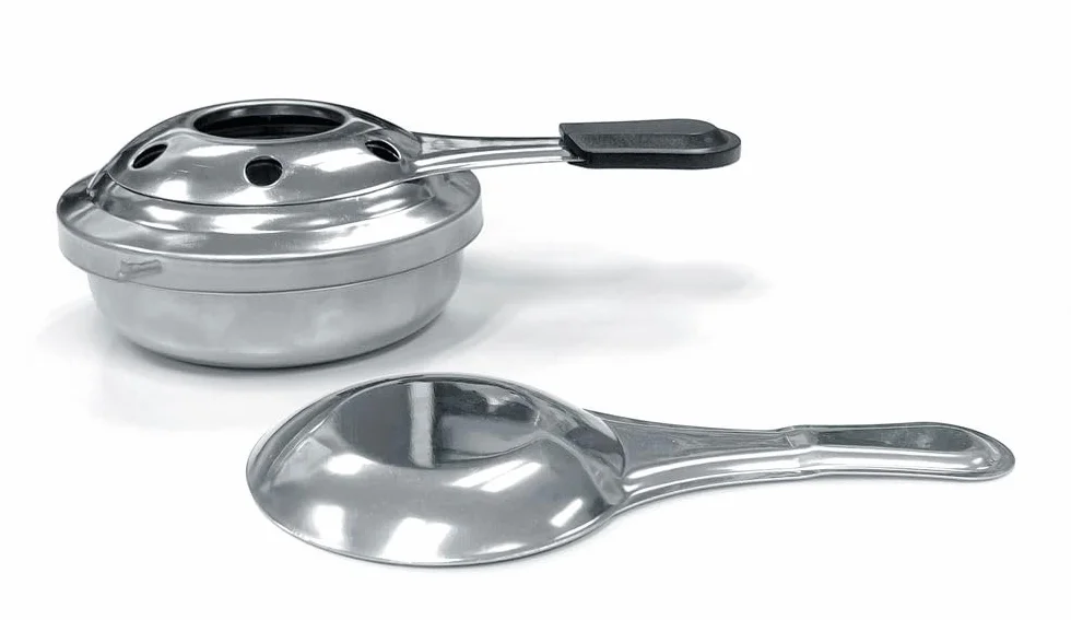 HENDI Quemador de pasta/gel combustible para Fondue, 2 unidades, quemador de fondue, ⌀92x(H) 40mm, acero inoxidable