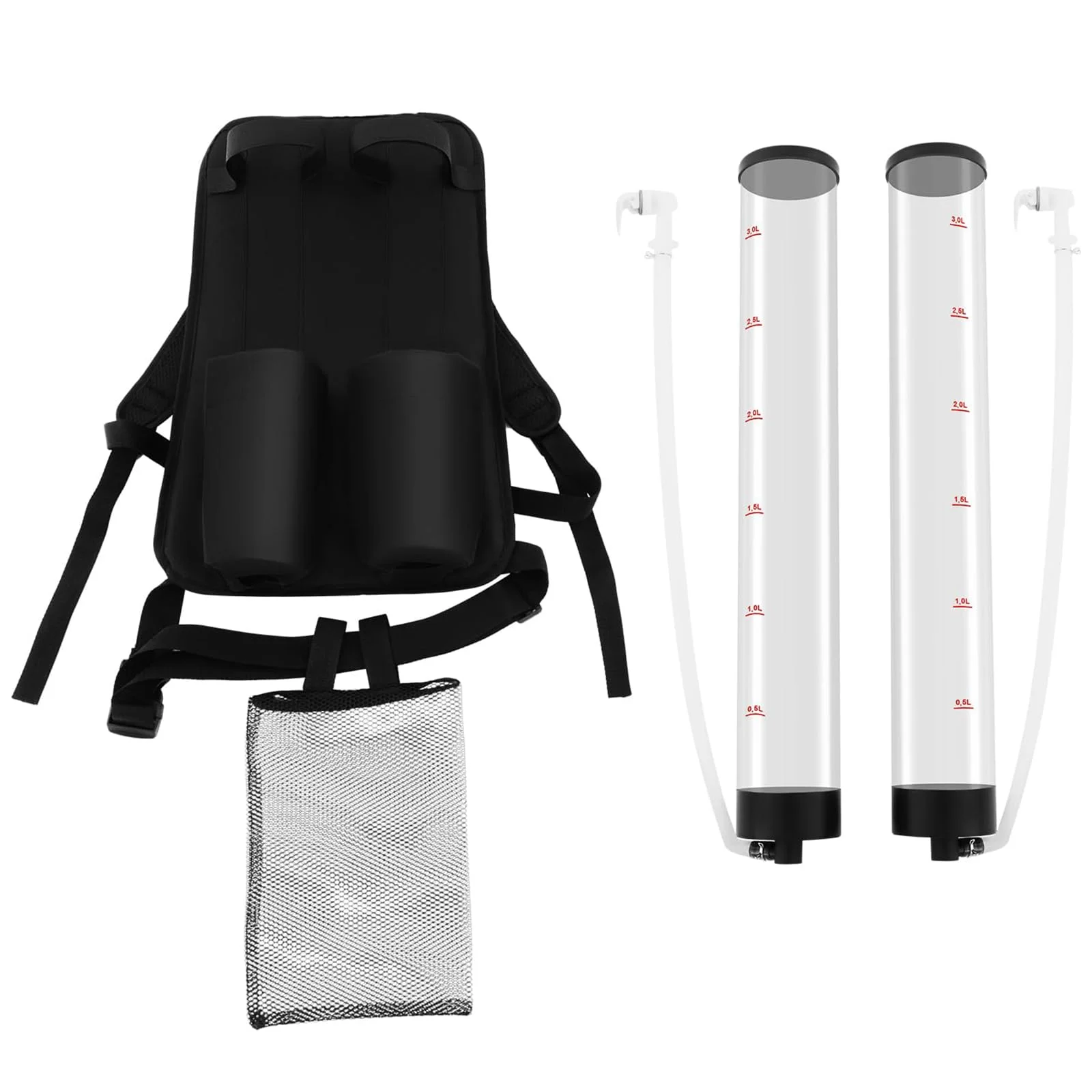 Transparency - Mochila dispensadora de bebidas de 6 L con marcas de medición para uso de bebidas frías, mochila dispensadora de cerveza de fibra
