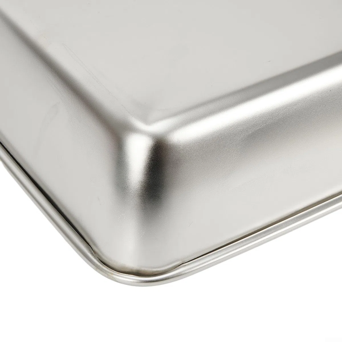 Bandeja rectangular apta para lavavajillas en acero inoxidable que mantiene tu horno ordenado (40 x 35 x 5.5)