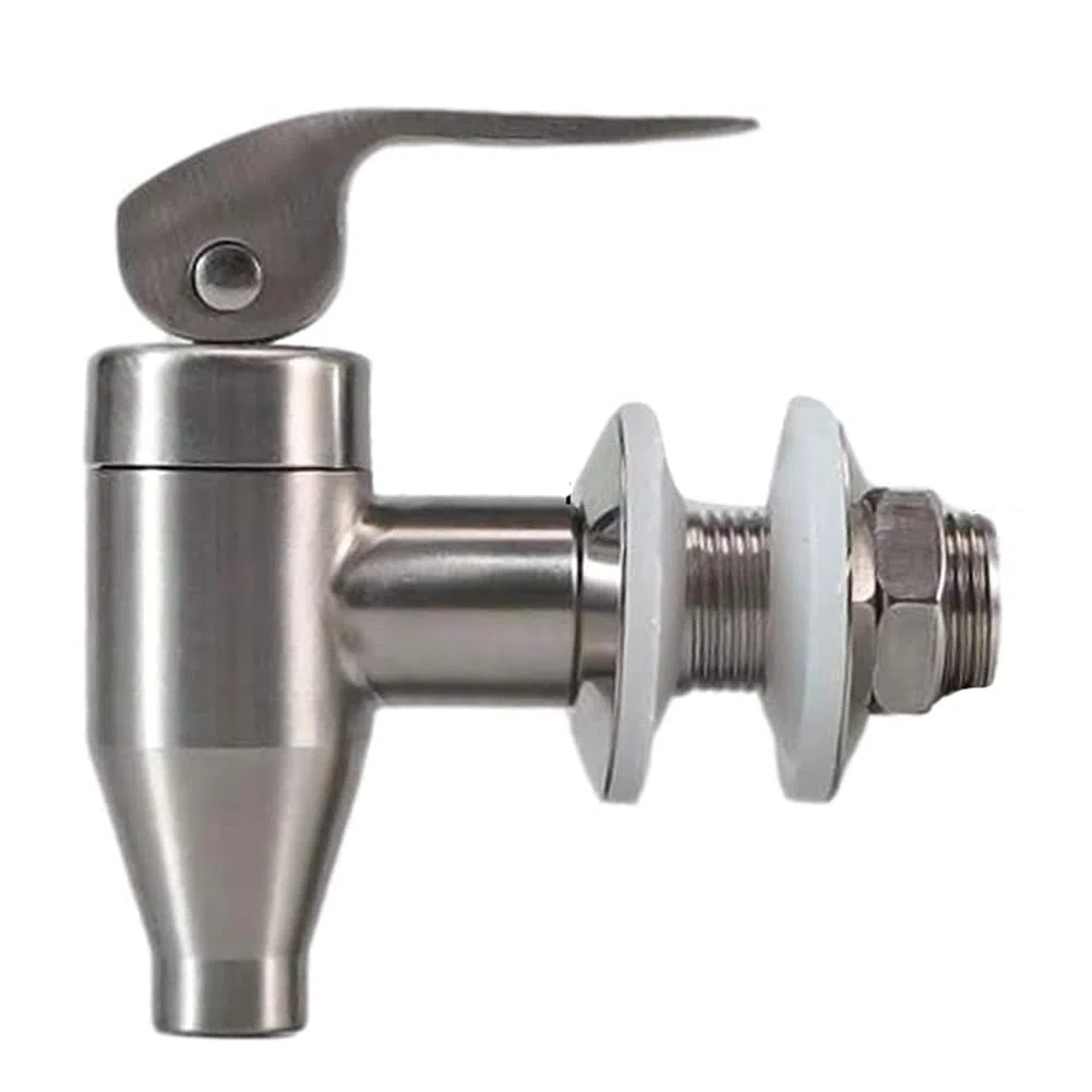 Dispensador de Acero Inoxidable para Agua Bebidas Grifo de Bebidas Grifo de Estilo de Empuje de Repuesto Duradero, Paquete de 2