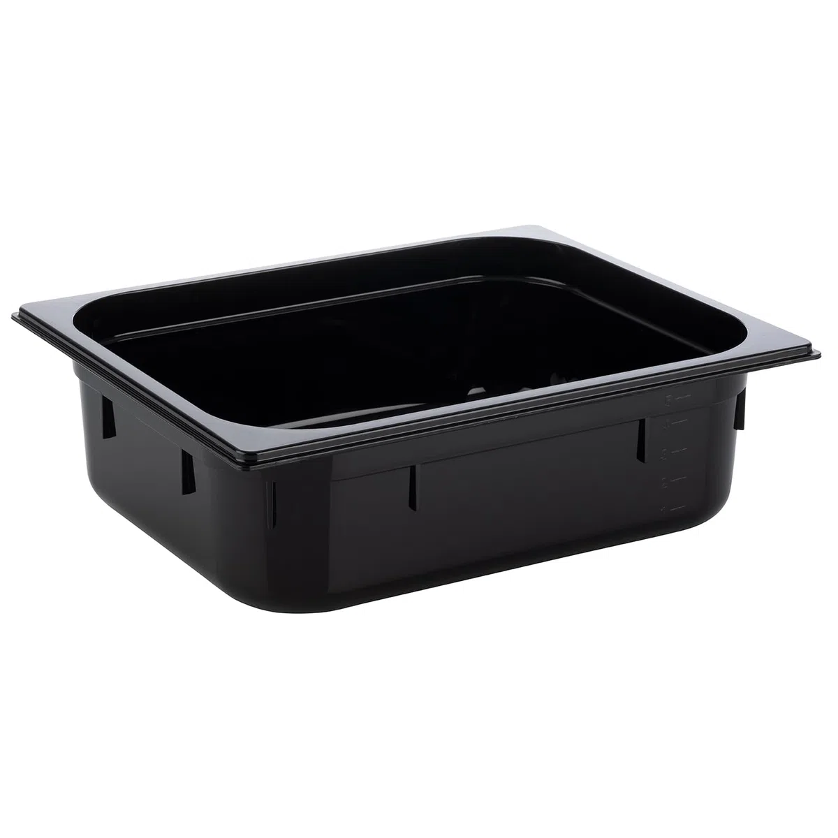 APS 82065 GN 1/2 Depósito Gastronorm de policarbonato, dimensiones 325 x 265 mm/altura 100 mm/volumen 5,9 litros, color negro