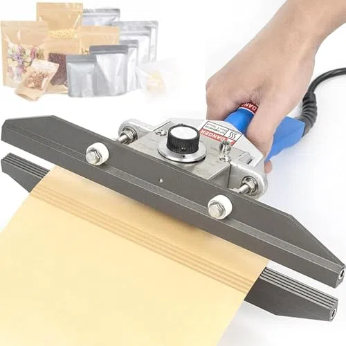 Sellador térmico portátil para bolsas de plástico, sellador de crimpado de mano para almacenamiento de alimentos y conservación de aperitivos, compacto y eficiente, 500 mm
