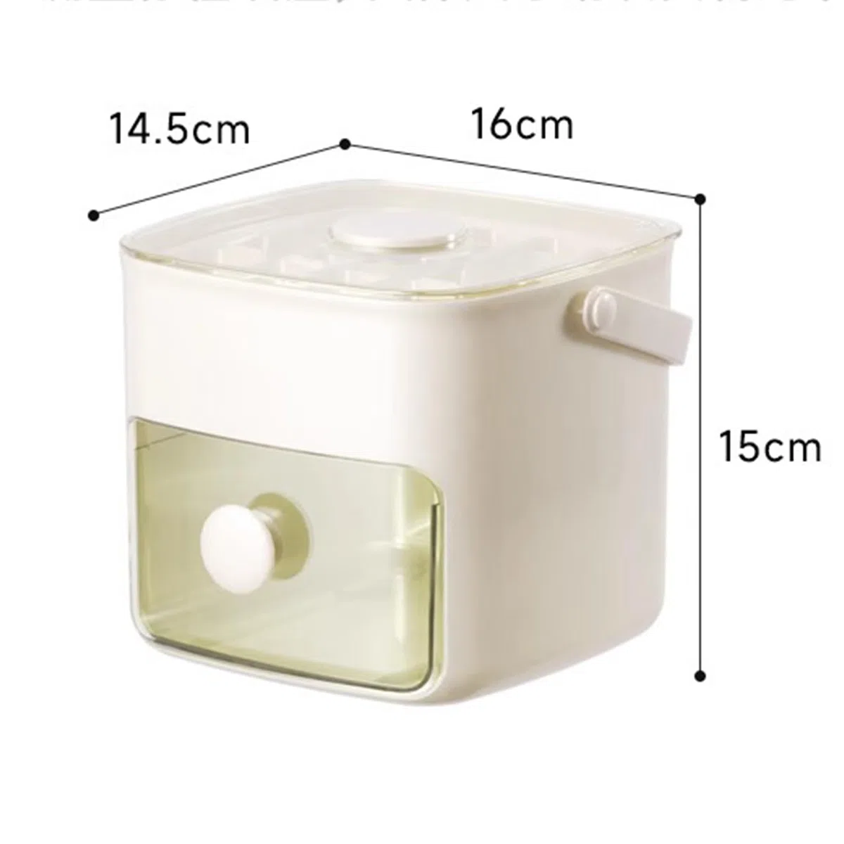 CINY 48 compartimentos de doble capa de prensa caja de hielo, con asa de transporte, pulse para quitar el hielo rápidamente, Ideal para el hogar, cocina, camping