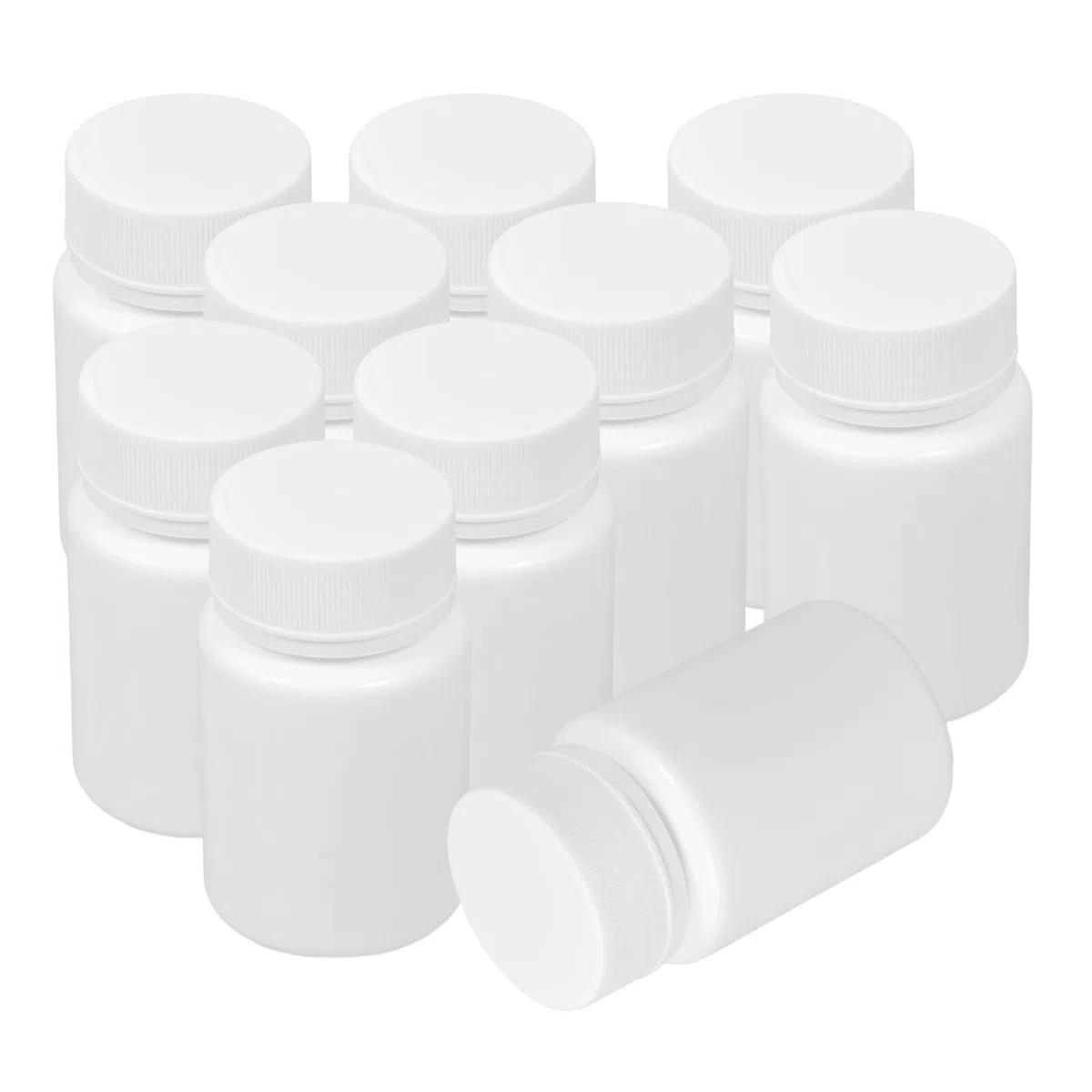 Garneck Botellas de Plástico Vacías 50 Ml Paquete de 20 Unidades con Tapa de Rosca y Sellado Hermético Frascos Reutilizables para Almacenamiento de Pastillas Aceite de Pescado