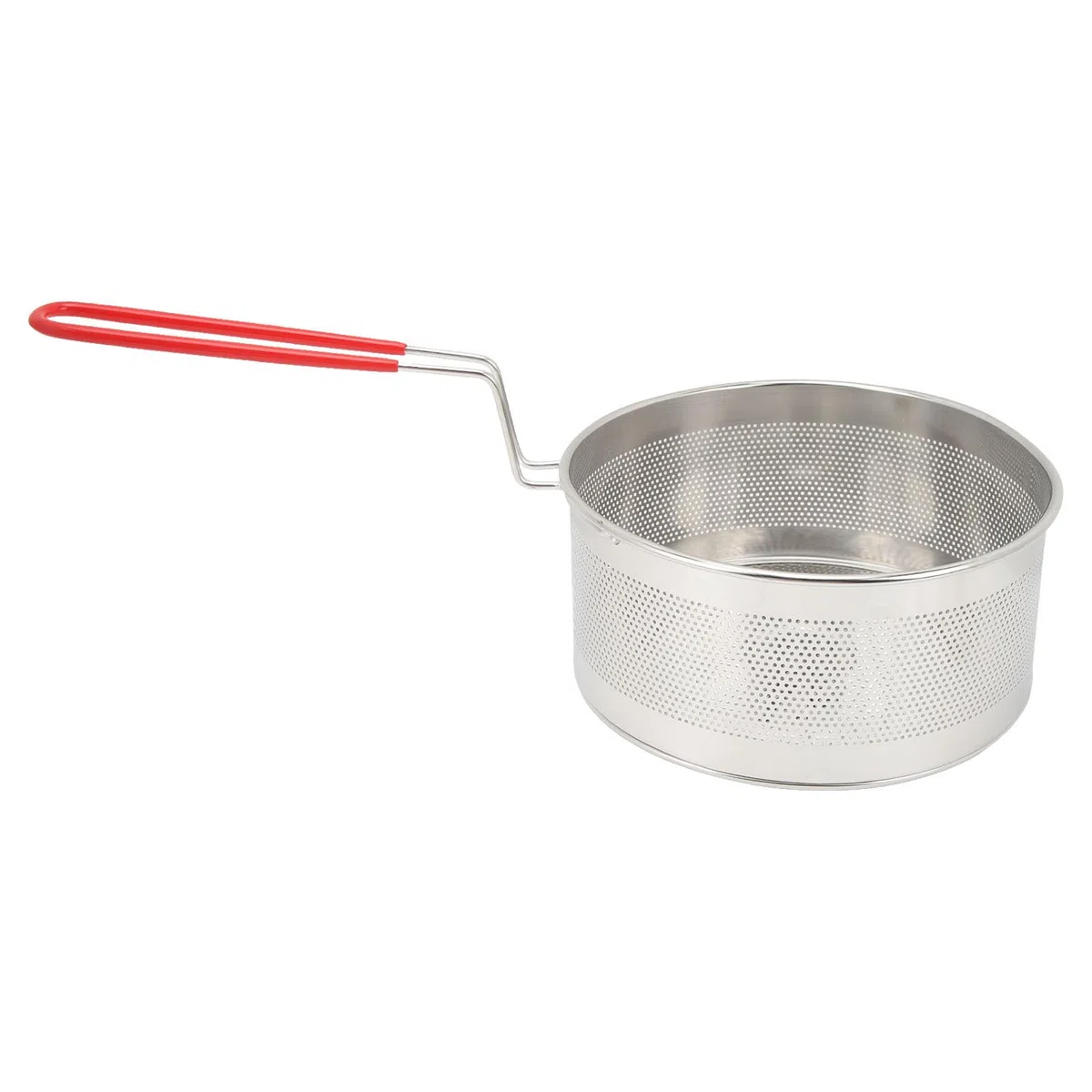 Tbest Cesta para Freidora Cestas para Freír Redondas de Acero Inoxidable 304 con Asa para Patatas Fritas, Aros de Cebolla, Pasta de Pollo, Accesorios Pequeños para Freidora de 16 Cm