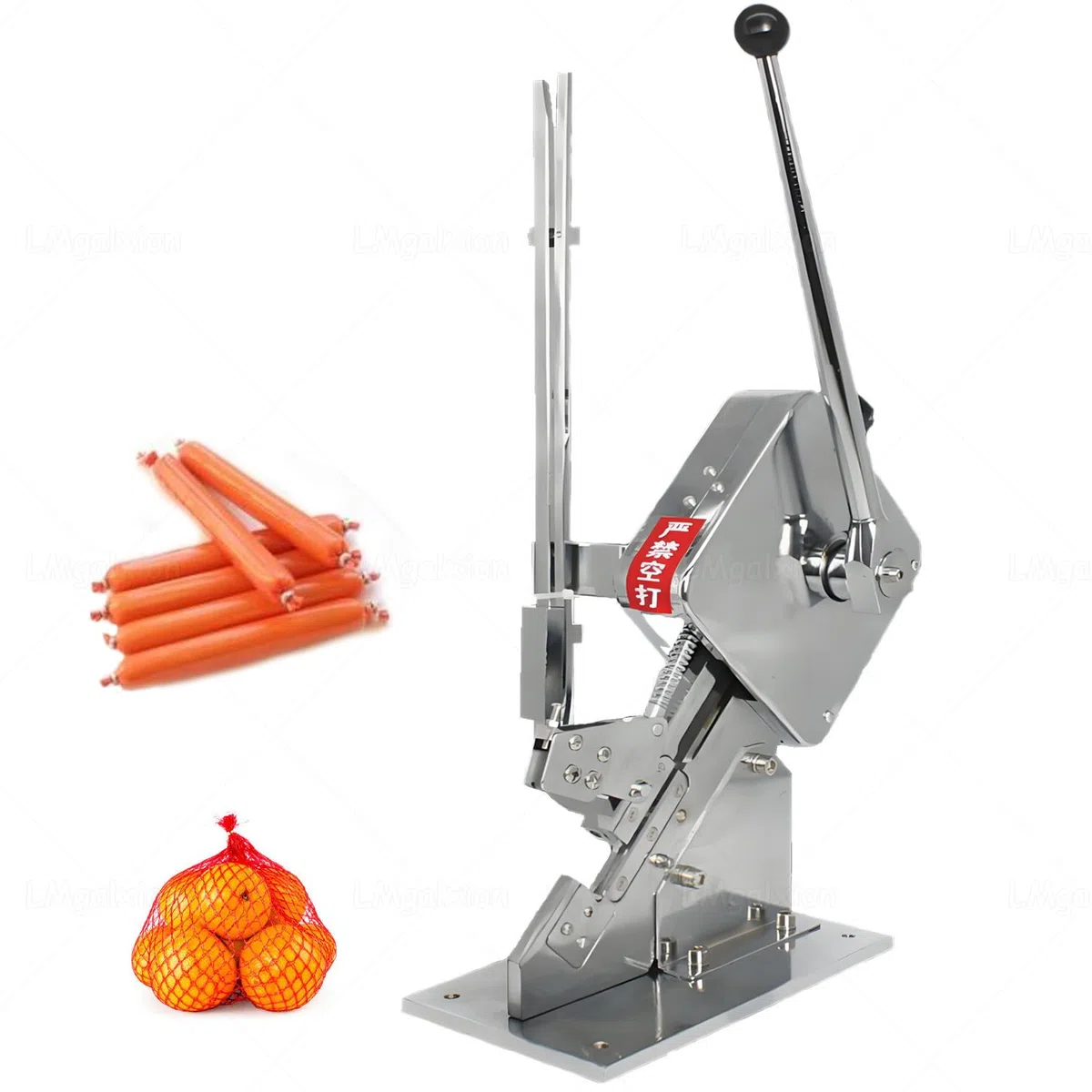 Genérico Máquina Manual de Sellado de Bolsas con Pinza en Forma de U para envasado de Alimentos y carnicerías, construcción Duradera Totalmente metálica.