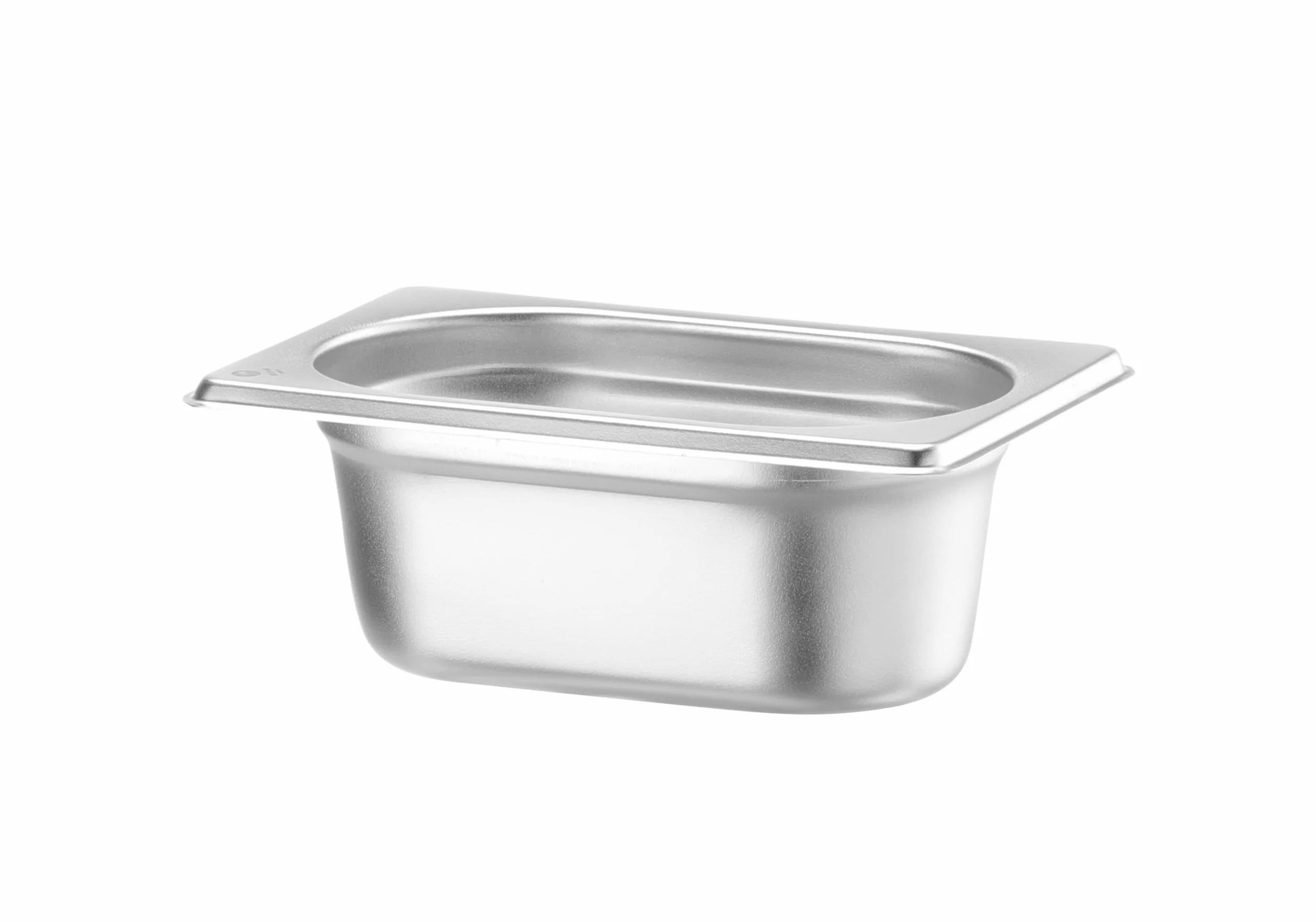 HENDI Recipiente Gastronorm GN 1/9, Budget Line, resistencia térmica -40 °C a 250 °C, apto para horno y baño maría, 0,6L, 176x108x(H) 65mm, acero inoxidable