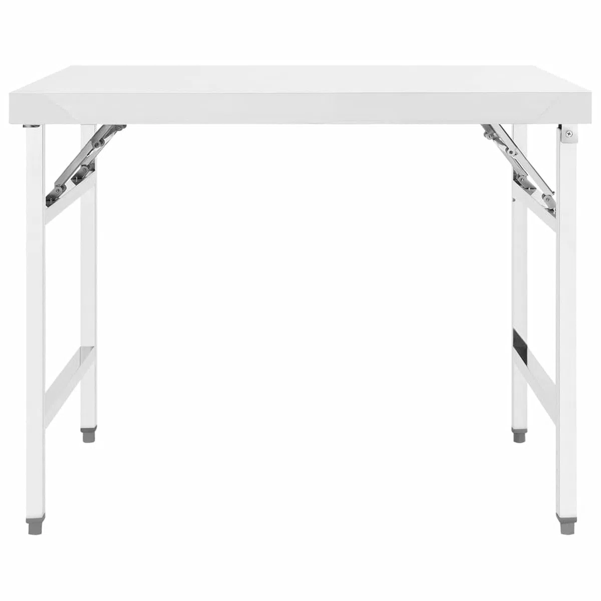 Homgoday Mesa de trabajo plegable de cocina, 100 x 60 x 80 cm, acero inoxidable