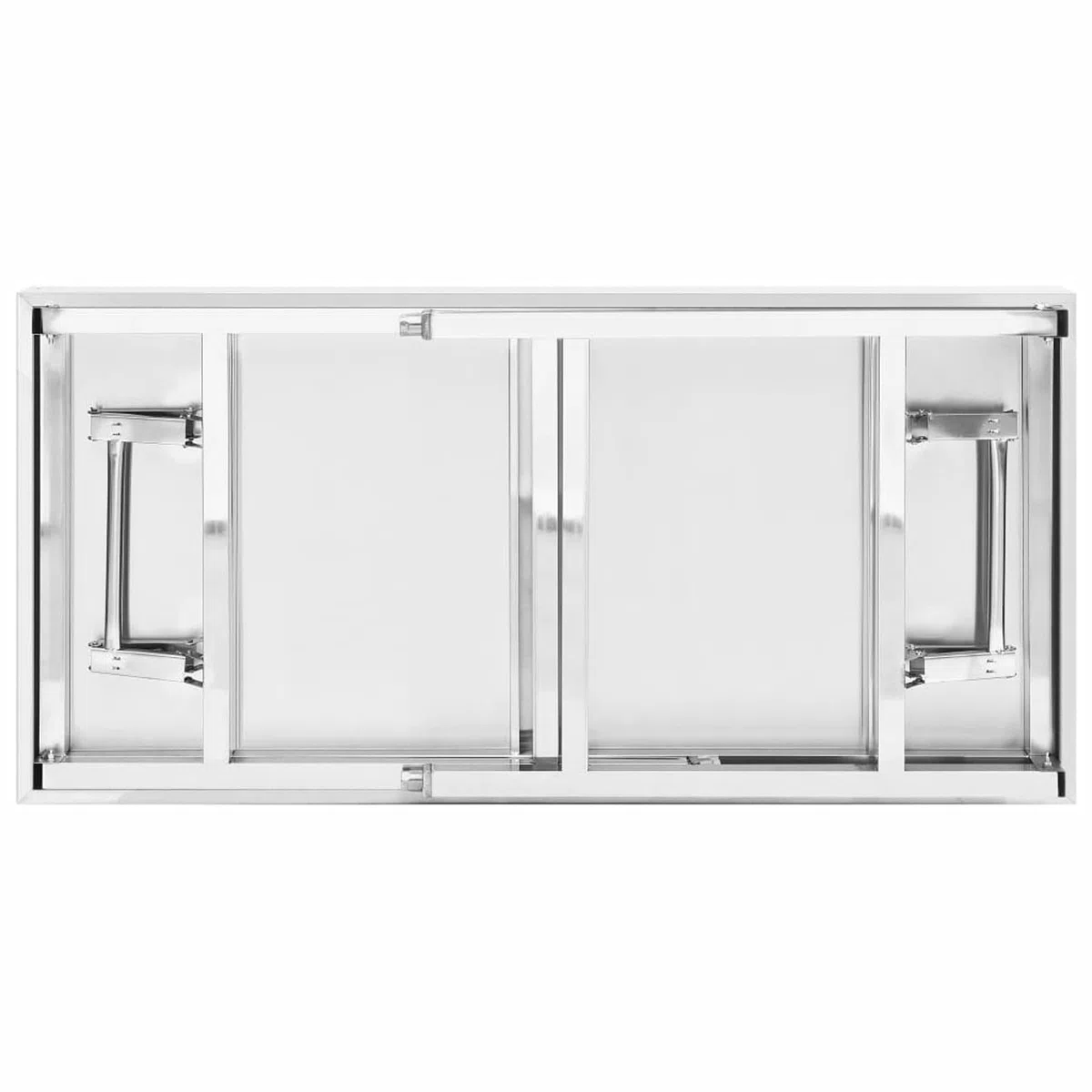 Homgoday Mesa de Trabajo Plegable de Acero Inoxidable para Cocina - 120x60x80 cm