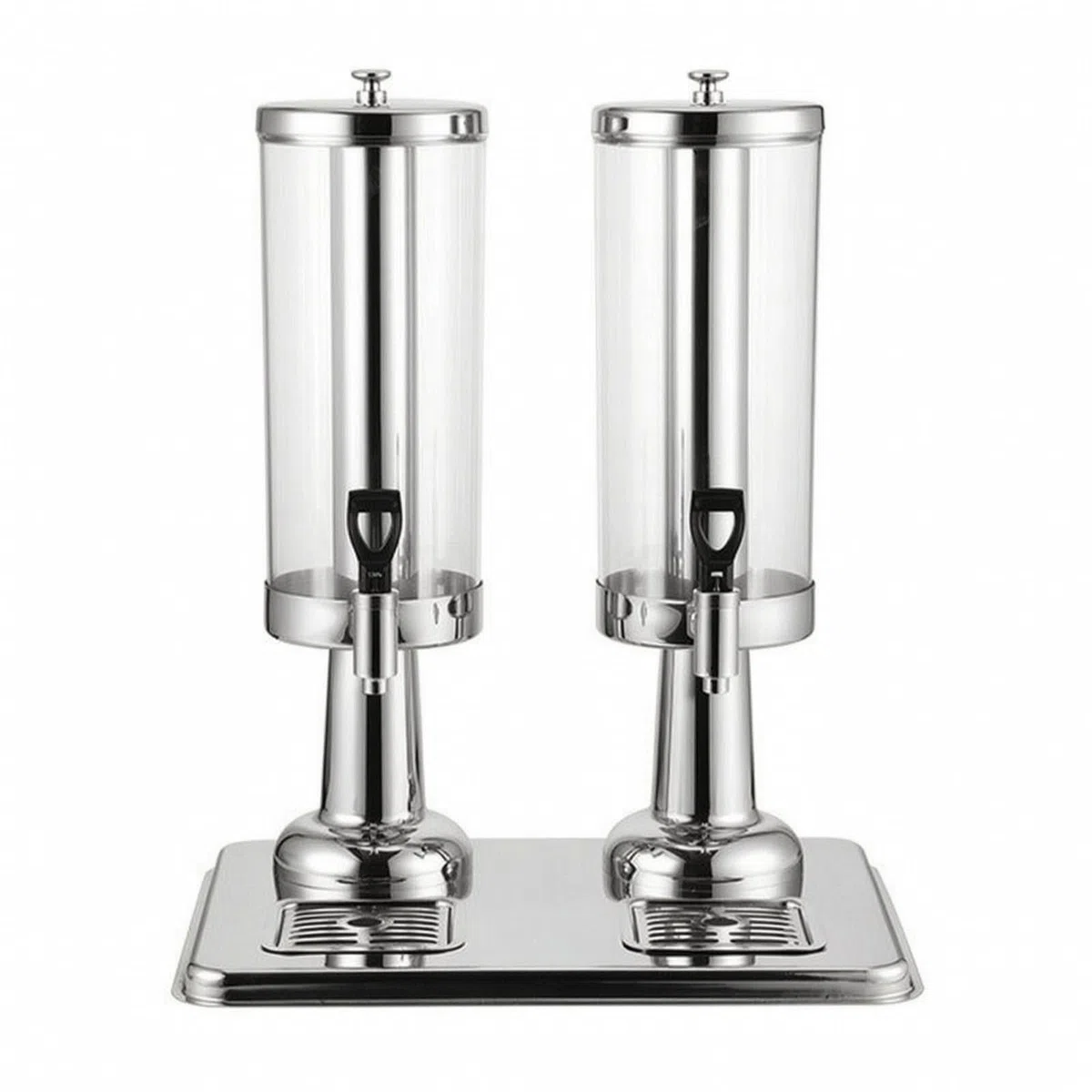 Dispensador Bebidas Acero Inoxidable Transparente Dispensador con Cámaras Transparentes Estable para Hoteles, Catering, Buffets