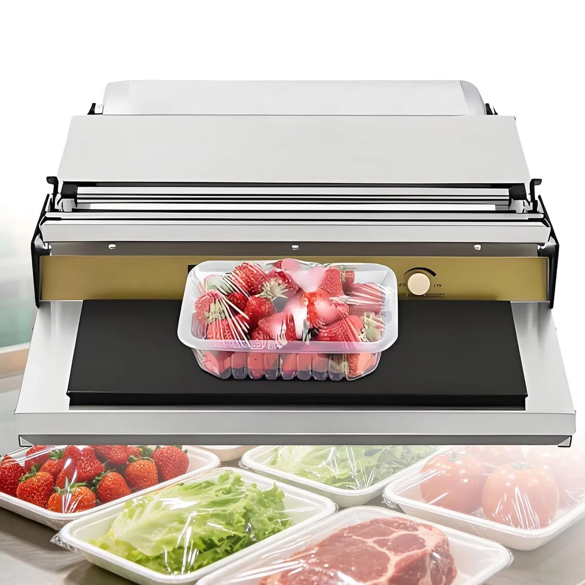 Selladora de Film Transparente Comercial, Temperatura Regulable