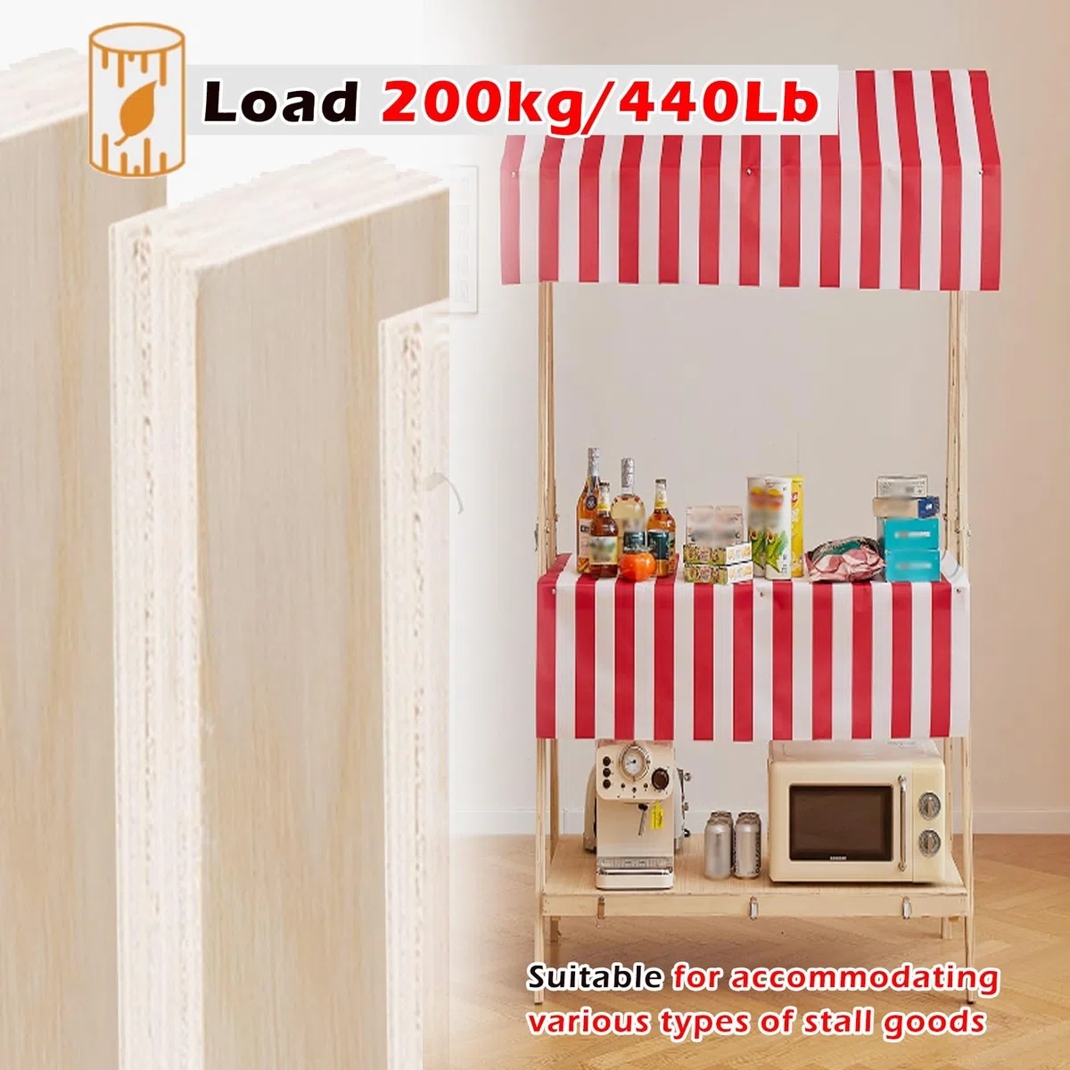 Cabina plegable para concesiones al aire libre, carrito de alimentos portátil con toldo para exhibición comercial de alimentos callejeros