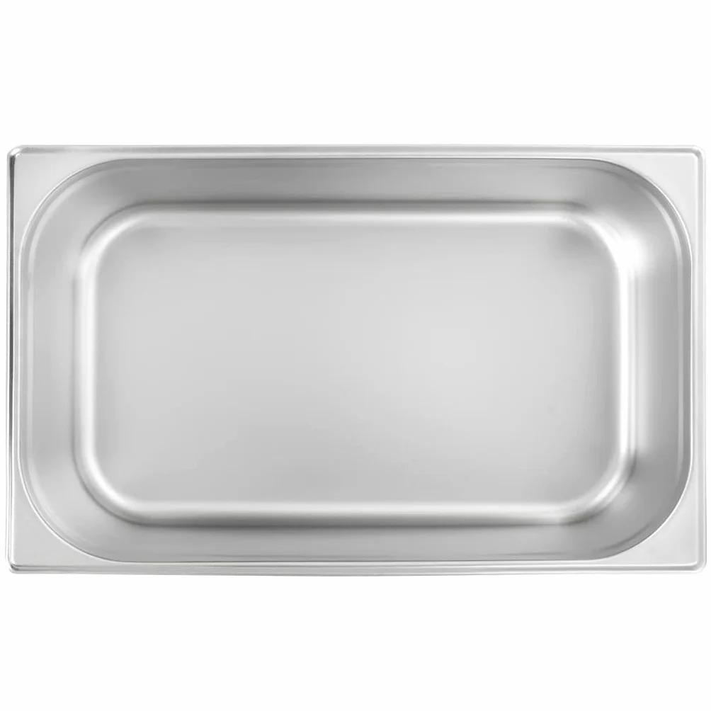 Juego de 2 recipientes gastronómicos GN 1/1 de acero inoxidable de 200 mm de profundidad, 28 litros para Bain-Marie Chafing Dish