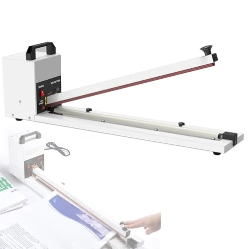 Sellador de bolsas eléctrico portátil, temperatura ajustable con 8 engranajes, ideal para sellar bolsas de papel de aluminio, de papel de aluminio y de 750 mm
