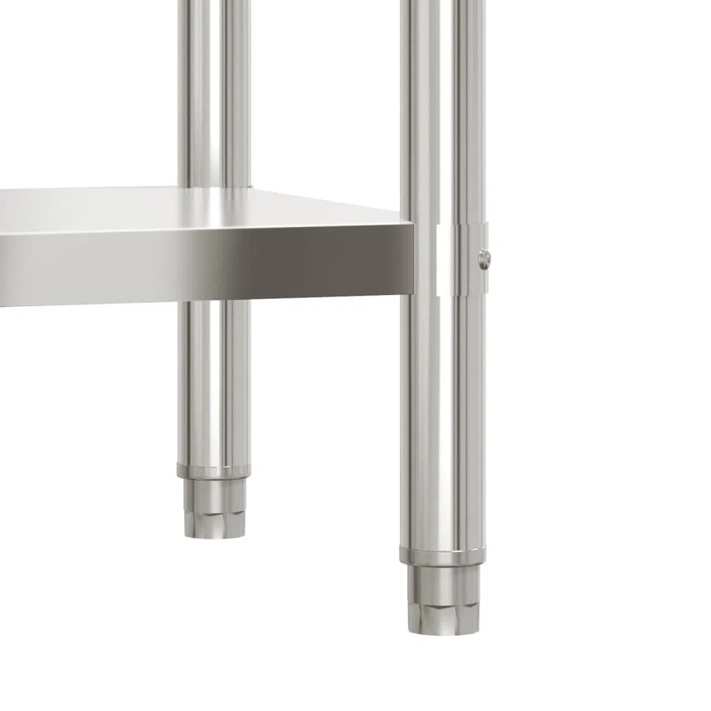 vidaXL Mesa de Trabajo de Cocina Acero Inoxidable 110x55x85 cm