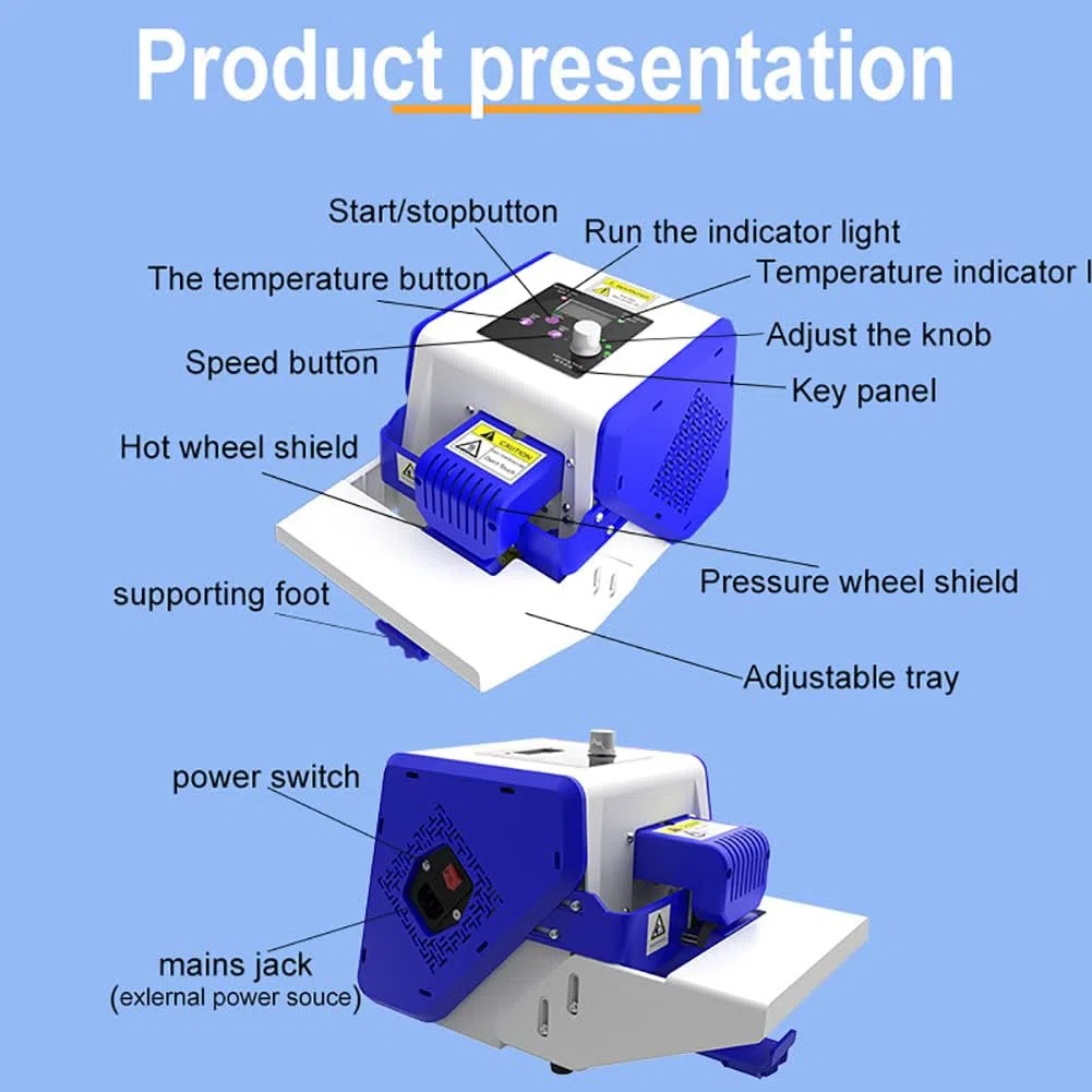 Máquina de envasado de alimentos, sellador térmico para bolsas de plástico y aluminio, sellador de banda continua de 80 W para bolsas de papel kraft y PVC, 5 m/min para un embalaje eficiente