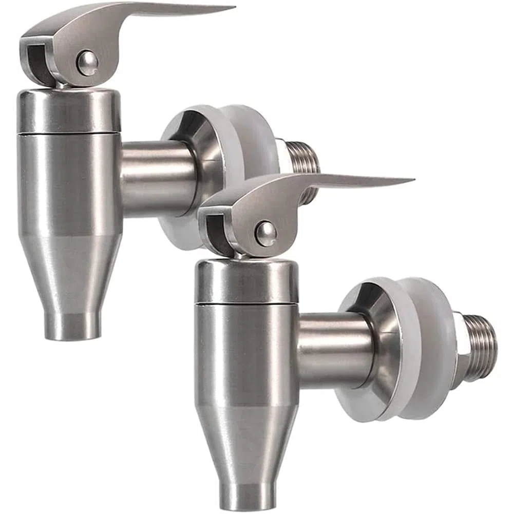 Dispensador de Acero Inoxidable para Agua Bebidas Grifo de Bebidas Grifo de Estilo de Empuje de Repuesto Duradero, Paquete de 2
