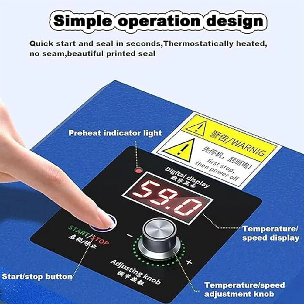 Sellador automático de bolsas de plástico, máquina de sellado térmico continuo de 300 W, sellador de banda industrial de 5 m/min para embalaje de alimentos