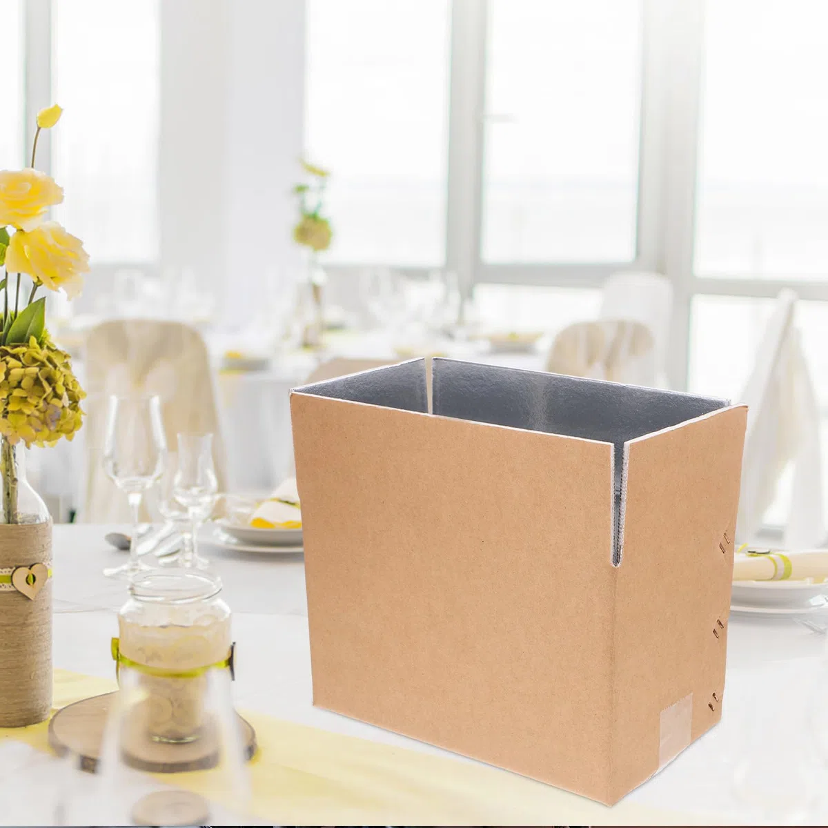 Cajas Isotérmicas de Envío 2 Piezas Forro de Papel Aluminio Tamaño 29X18X20 CM Capacidad 5 Kg Cajas Térmicas Reutilizables para Alimentos Fríos y Mariscos Embalaje Aislante