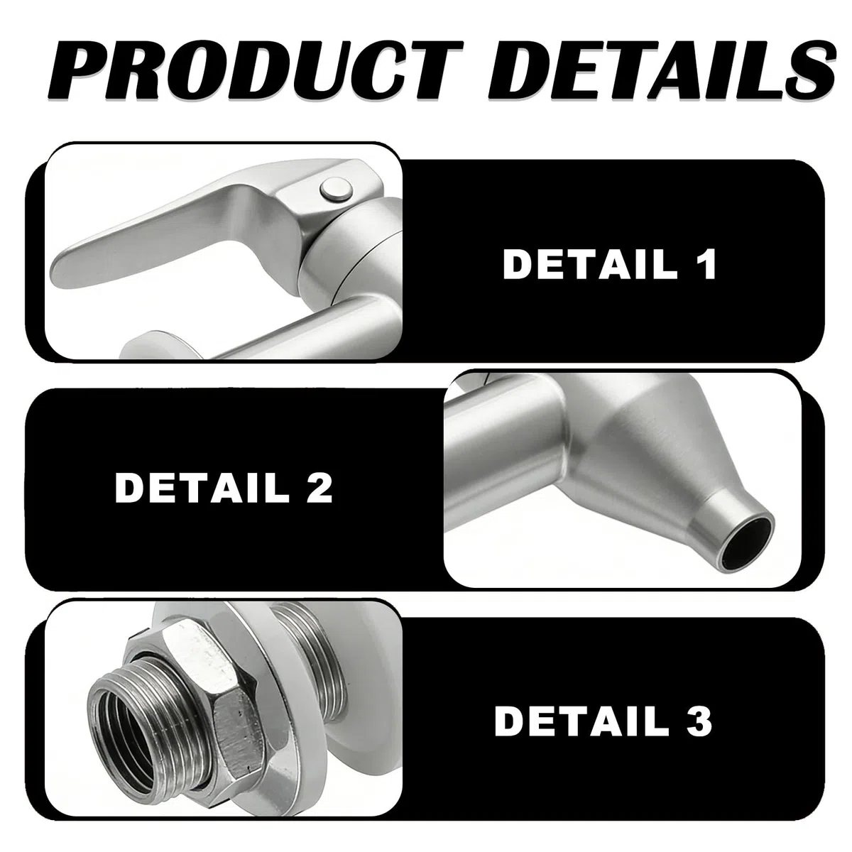 Dispensador de bebidas de acero inoxidable 304, 2 unidades, dispensador de bebidas con grifo, grifo de repuesto para celebración y botella de bebidas, rosca de 16 mm