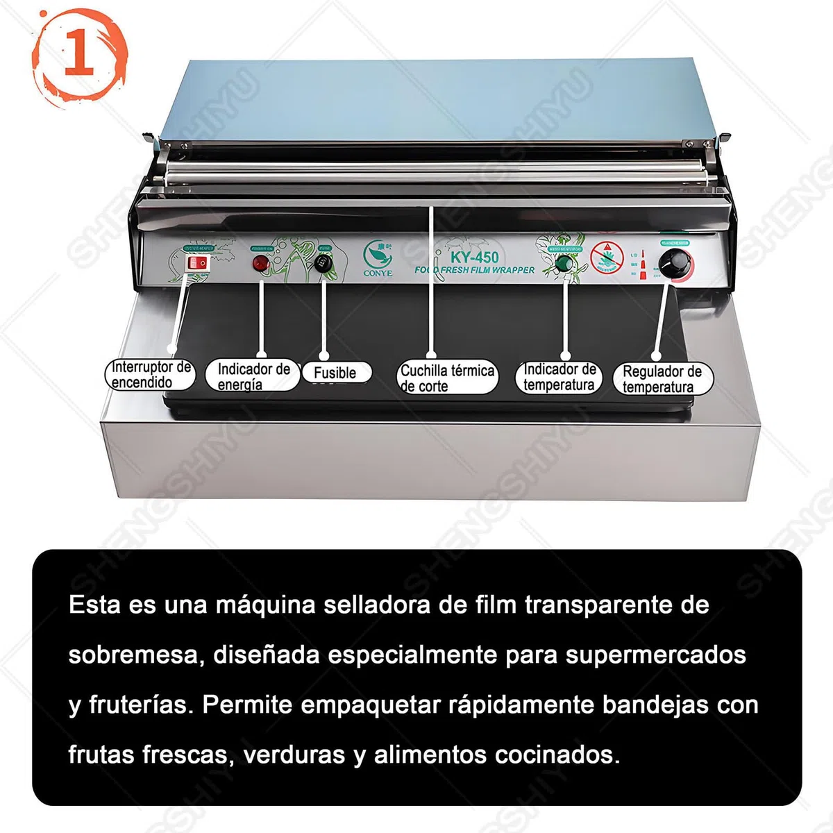 Envasadora de Film de Alimentos Frescos Eléctrico Comercial