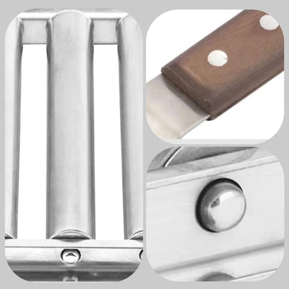 Hot Dog Roller - Rodillo para salchichas (acero inoxidable, mango de madera extralargo)