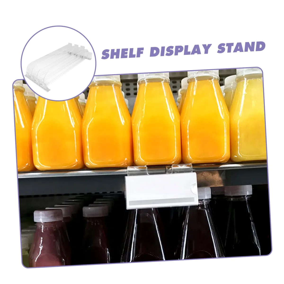 CLISPEED 3piezas Empujadores de Estantes para Bebidas Unidades Bandeja Transparente para Cosméticos para Reposición Supermercados y Tiendas de Conveniencia