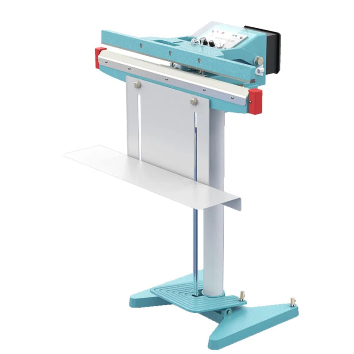 Sellador de impulso con cortador, máquina de sellado térmico comercial para PVC, papel de aluminio y película compuesta, sello de doble cara, 650 mm de longitud