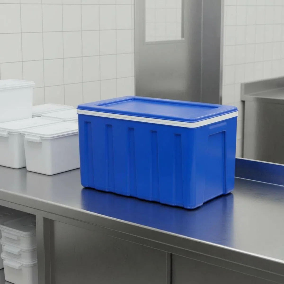 Portador Aislado Caja Térmica Recipiente Almacenamiento Térmico Aislamiento Multiuso Adecuado para Hostelería Transporte Exterior Furgonetas