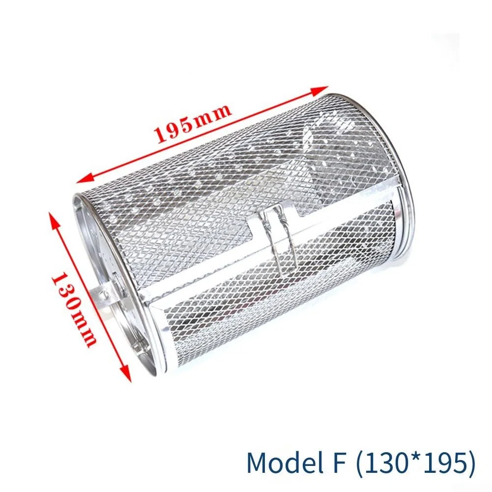 Jaula giratoria de acero inoxidable para asar y asar granos de café, diseñada para cocinar uniformemente y fácil uso (D)