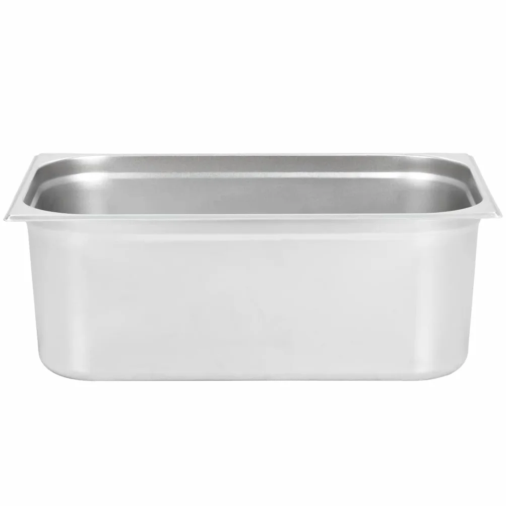 Juego de 2 recipientes gastronómicos GN 1/1 de acero inoxidable de 200 mm de profundidad, 28 litros para Bain-Marie Chafing Dish