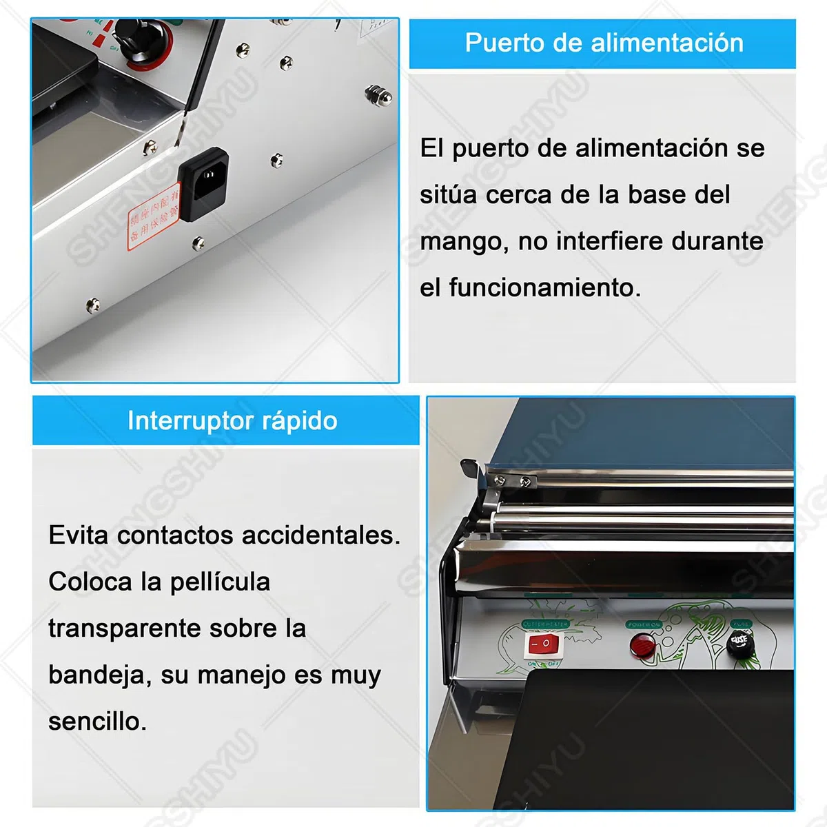 Envasadora de Film de Alimentos Frescos Eléctrico Comercial