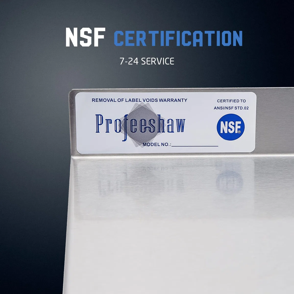 Profeeshaw Estante de pared comercial de acero inoxidable 12×24 NSF certificado Utilidad estantería con Backsplash y 2 soportes para restaurante, bar, cocina y garaje