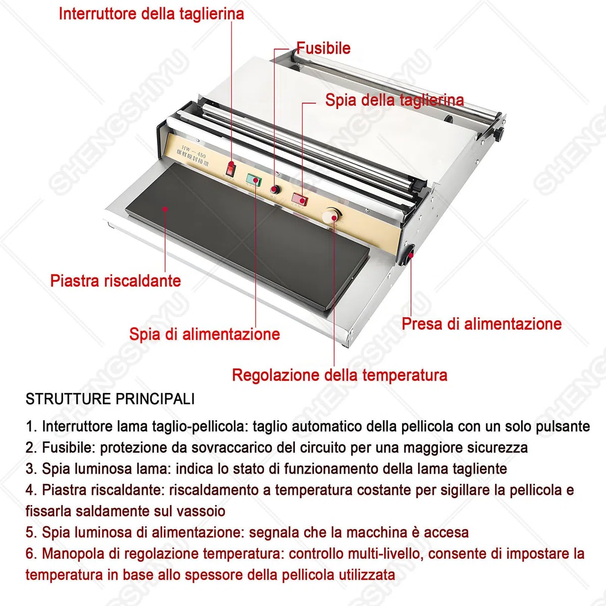 Equipo de Sellado para Film Alimentario, Temperatura Regulable