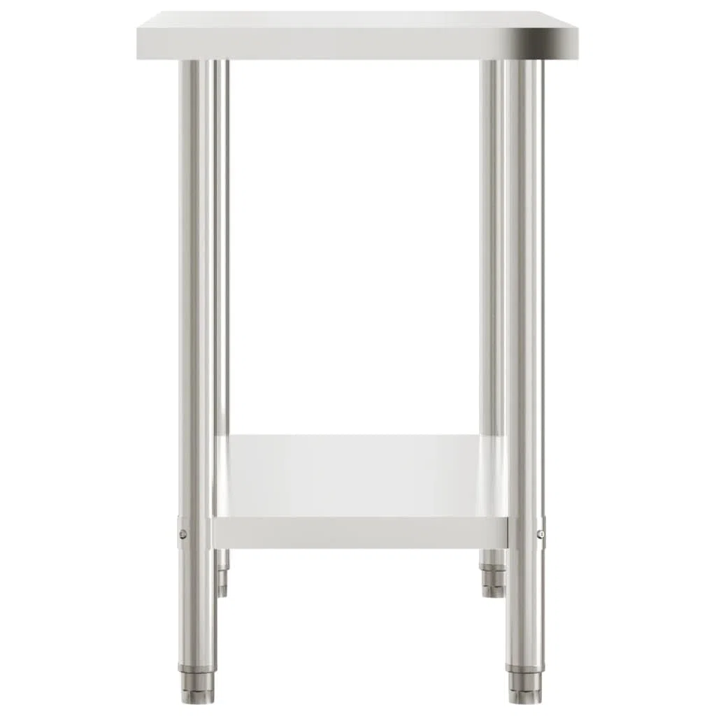 vidaXL Mesa de Trabajo de Cocina Acero Inoxidable 110x55x85 cm
