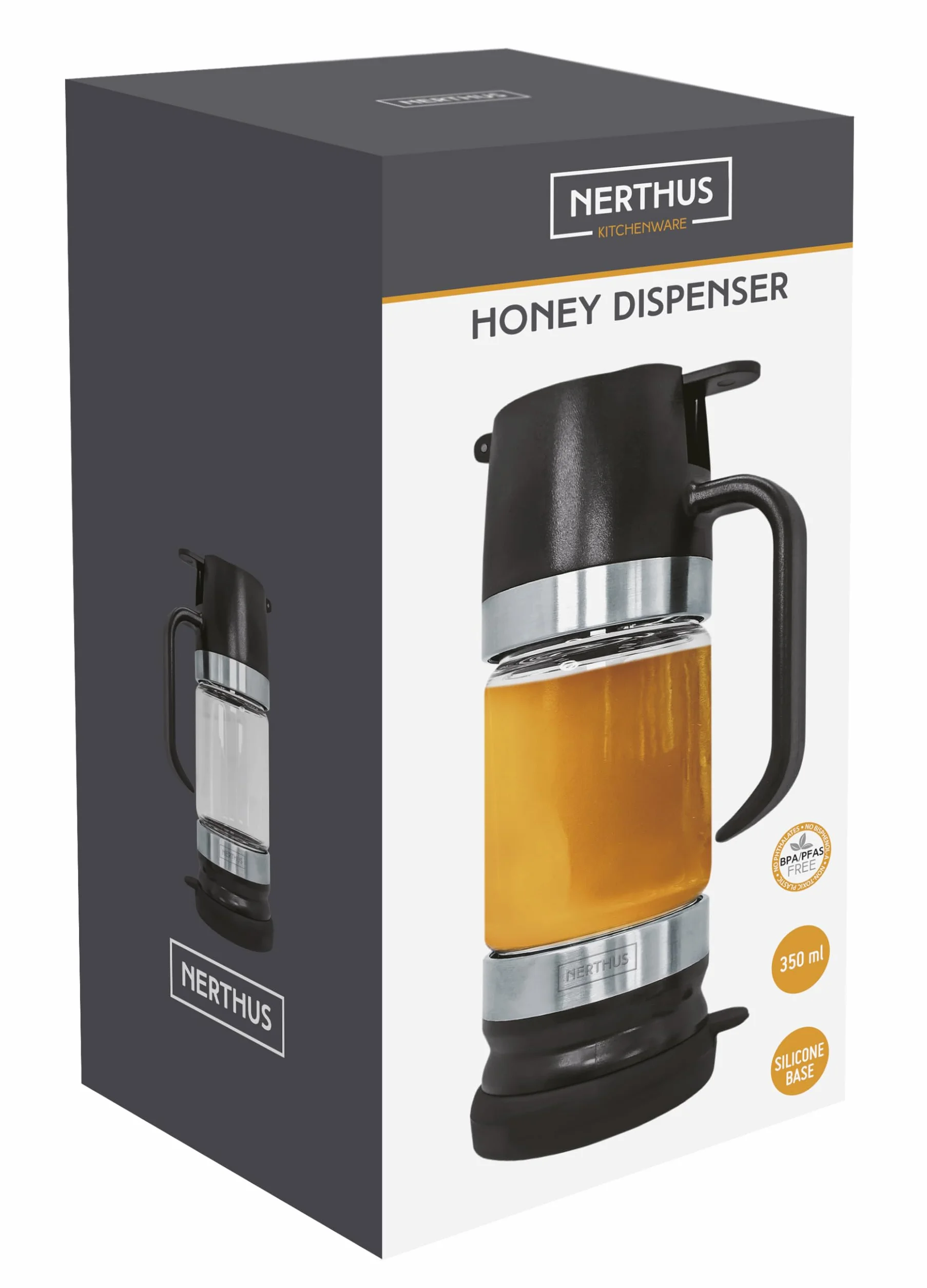 Nerthus FIH 1479 tarro miel 350 ml dosificador para servir miel desayuno cocina