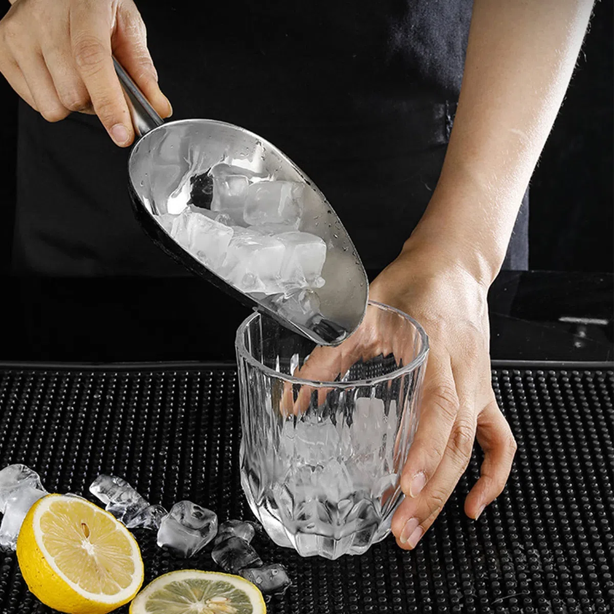 Pala Harina 2 Piezas Pala Hielo Alimentos Cuchara Hielo Grano Pala Hielo De Acero Inoxidable Pala De Hielo Cocina y Bar Cocina Multifunción Para Hielo Cereales Harina Azúcar Café