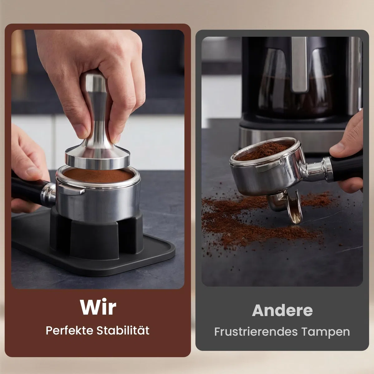 Base de Presión de Café Compatible con Ninja Luxe Espresso ES601, Soporte de Presión Portátil Profesional con Ranura en Cruz, Base Antideslizante Fácil de Limpiar, Accesorio para Cafeteras Ninja