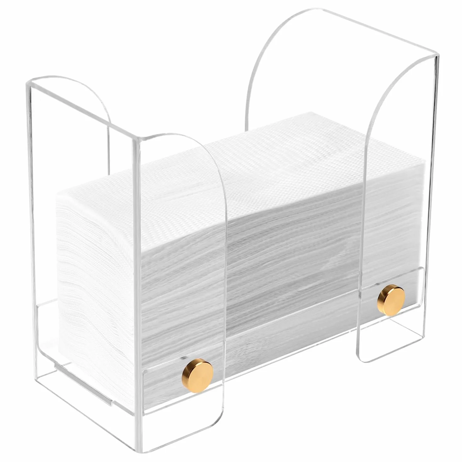QWORK® Soporte para Servilletas de Papel, Dispensador de Toallas de Papel Transparente, para Cocina, Restaurante, Baño