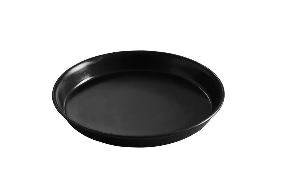 HENDI Bandeja Molde Pizza Horno Redonda Cocina, bandeja redonda para hornear pizzas, grosor de la bandeja 0,75 mm, dimensiones diámetro400x(h) 25 mm, material acero azulado