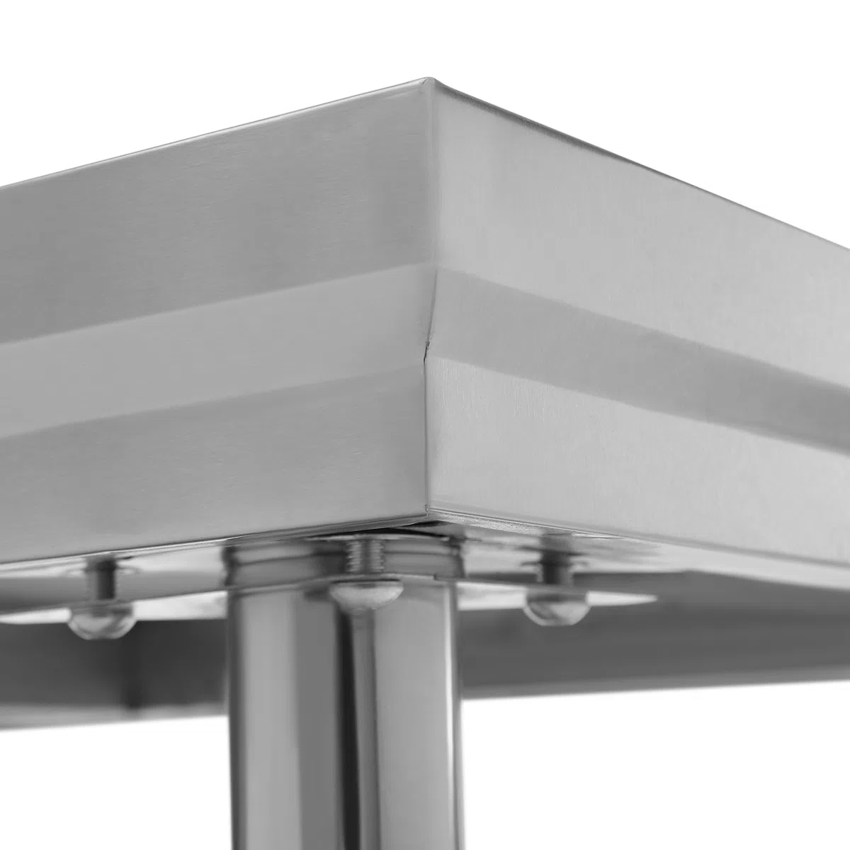 Mesa de trabajo de acero inoxidable de 3 niveles, altura ajustable, mesa de cocina, placas gruesas para cocinas, garajes, jardines, bufés, eventos de catering, almacenamiento de objetos, 120