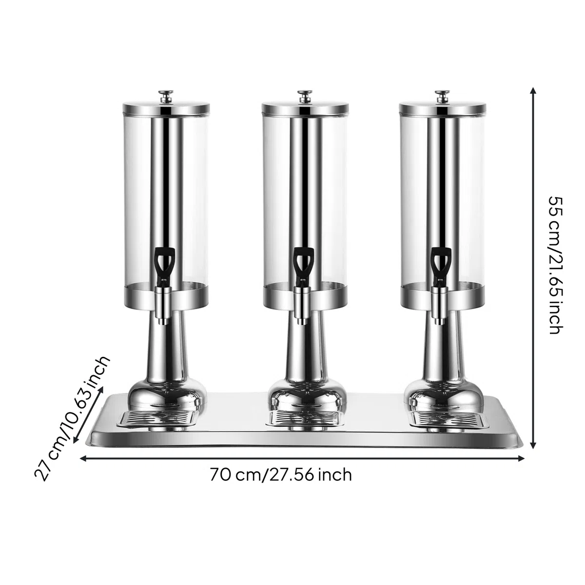Dispensador Bebidas con 3 Dispensadores Autoservicio Dispensador Bebidas con pósito para Cafería, Caring