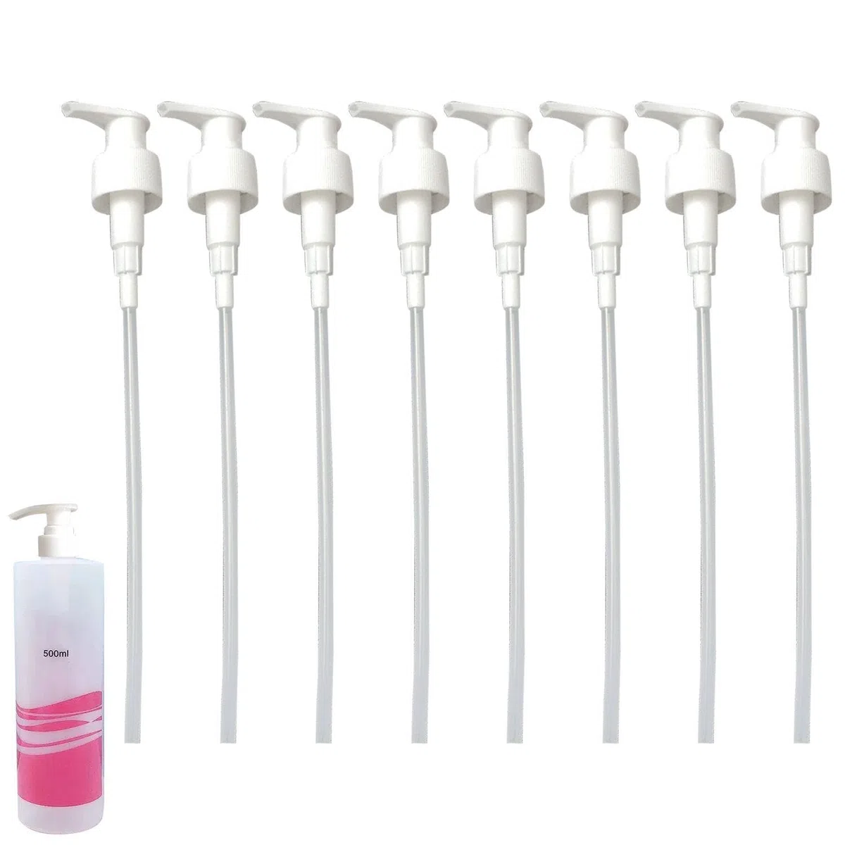 8 Piezas Presione La Cabeza, La Bomba De Medición, El Mejor Jarabe del Cuerpo, El Dispensador De Jarabe, El Dispensador De Bombas, El Dispensador De Champú, El Dispensador De Gel De Ducha.