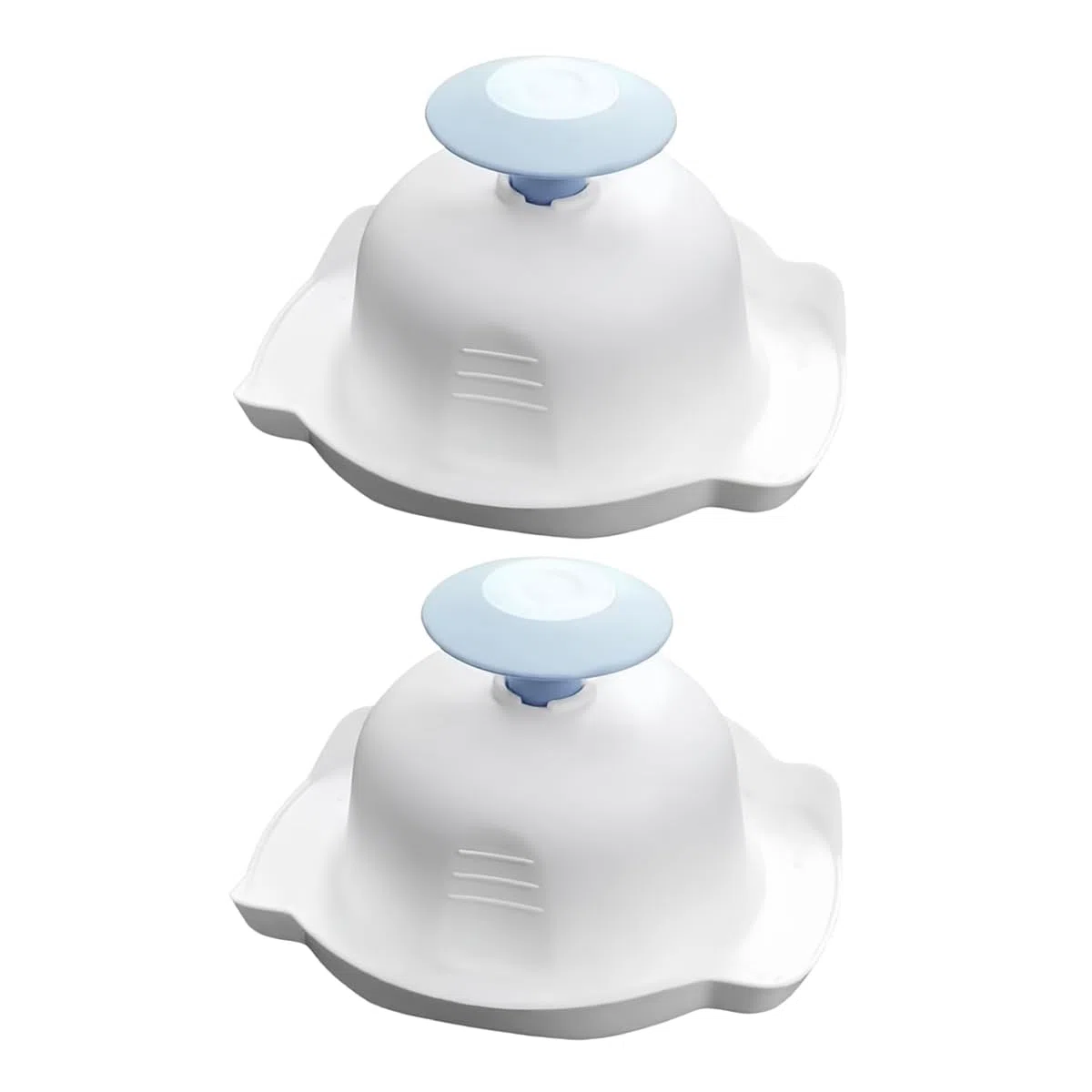 2 protectores azules de seguridad alimentaria para mandolina, ralladores de verduras, peladores y rebanadores.
